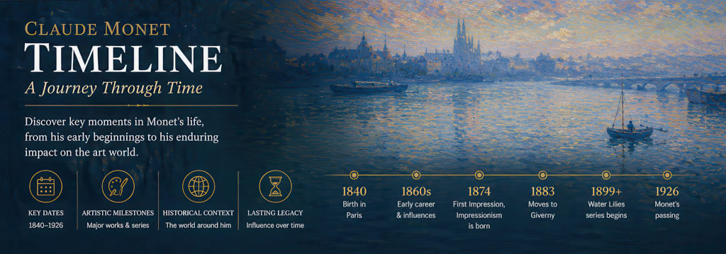 Claude Monet Timeline
